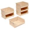 Beige Plastic Stacking Bin 16-1/2 x 14-3/4 x 7 - Lot of 6 view 3