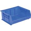Blue Plastic Stacking Bin 16-1/2 x 14-3/4 x 7 - Lot of 6 view 1