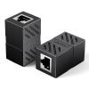 UGREEN RJ45 Coupler 2 Pack, Ethernet Extender 1000Mbps in Line Coupler Cat7 Cat6 Cat5e Cable Connector Ethernet Adapter Female to Female Black view 1