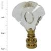 Royal Designs K9 Crystal Cut Clear 1.5" Lamp Finial for Single Lamp Shade, Polished Brass Base - Set of 2 view 3