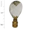 Royal Designs, Inc CCF2006S-PB-1 Royal Designs Small Diamond Swiss Cut Clear K9 Crystal 2.25" Finial for Single Lamp Shade, Polished Brass Base view 3