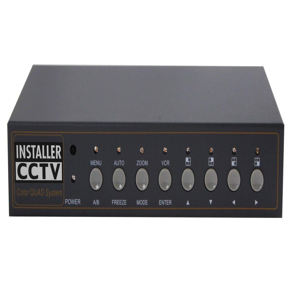 InstallerCCTV Video Quad Color 8CH Multiplexer, Remote Control and Free 1Amp Power Adapter