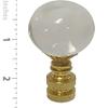 Royal Designs CCF-2016M-PB-2 Medium Clear Ball K9 Crystal Finial For Lamp Shade With Polished Brass Base, Set of 2 view 3