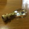 Royal Designs, Inc. Medium Diamond Swiss Cut Clear K9 Crystal 2.75" Lamp Finial for Single Lamp Shade, Polished Brass Base, Set of 2 (CCF-2006M-PB-2) view 2