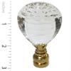 Royal Designs Balloon Drop Clear K9 Crystal 1.88" Lamp Finial for Single Lamp Shade, Polished Brass Base - Set of 2 view 3