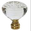 Royal Designs Balloon Drop Clear K9 Crystal 1.88" Lamp Finial for Single Lamp Shade, Polished Brass Base - Set of 2 view 4