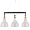 Lucera Pendant Lighting for Kitchen Island | Antique Brass 3 Pendant Light LL-P433-AB view 1