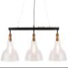 Lucera Pendant Lighting for Kitchen Island | Antique Brass 3 Pendant Light LL-P433-AB view 2