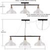 Lucera Pendant Lighting for Kitchen Island | Antique Brass 3 Pendant Light LL-P433-AB view 3
