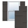 Ekena Millwork 14"W x 77"H Lifetime Vinyl, Custom Four Board Joined (3 Batten), Board-n-Batten Shutters, w/Shutter-Loks (Per Pair), Tuxedo Grey view 1