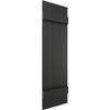 14"W x 31"H Lifetime Vinyl, Standard Four Board Joined, Board-n-Batten Shutters, w/Installation Shutter-Lok's & Matching Screws (Per Pair), Black view 3