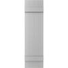 Ekena Millwork Lifetime Vinyl LJ4S14X03500PG Standard Four Board Joined, Board-n-Batten Vinyl Shutters, w/Installation Shutter-Lok's & Matching Screws (Per Pair), 14"W x 35"H, Paintable view 2