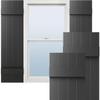 Ekena Millwork Lifetime Vinyl LJ4S14X04300BL Standard Four Board Joined, Board-n-Batten Vinyl Shutters, w/Installation Shutter-Lok's & Matching Screws (Per Pair), 14"W x 43"H, Black view 1