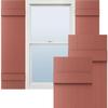Ekena Millwork Lifetime Vinyl LJ4S14X04300RD Standard Four Board Joined, Board-n-Batten Vinyl Shutters, w/Installation Shutter-Lok's & Matching Screws (Per Pair), 14"W x 43"H, Burgundy Red view 1