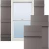 Ekena Millwork Lifetime Vinyl LJ4S14X06300MS Standard Four Board Joined, Board-n-Batten Vinyl Shutters, w/Installation Shutter-Lok's & Matching Screws (Per Pair), 14'W x 63'H, Musket Brown view 1