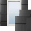 Ekena Millwork Lifetime Vinyl LJ4S14X06700BL Standard Four Board Joined, Board-n-Batten Vinyl Shutters, w/Installation Shutter-Lok's & Matching Screws (Per Pair), 14"W x 67"H, Black view 1