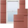 Ekena Millwork Lifetime Vinyl LJ4S14X06700RD Standard Four Board Joined, Board-n-Batten Vinyl Shutters, w/Installation Shutter-Lok's & Matching Screws (Per Pair), 14"W x 67"H, Burgundy Red view 1