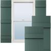 14"W x 80"H Lifetime Vinyl, Standard Four Board Joined, Board-n-Batten Shutters, w/Installation Shutter-Lok's & Matching Screws (Per Pair), Forest Green view 1