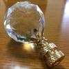 Royal Designs Large Faceted Diamond Cut Clear K9 Crystal 1.75" Lamp Finial for Single Lamp Shade, Polished Brass Base - Set of 2 view 2
