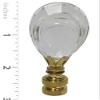 Royal Designs Flat Teardrop Shaped K9 Clear Crystal 1.12" Lamp Finial for Single Lamp Shade, Polished Brass Base - Set of 2 view 3