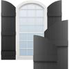 14"W x 57"H (50" Low Side) Lifetime Vinyl, Standard Four Board Joined w/Archtop, Board-n-Batten Shutters, w/Installation Shutter-Lok's & Matching Screws (Per Pair), Black view 1