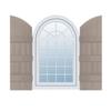 14"W x 81"H (74" Low Side) Lifetime Vinyl, Standard Four Board Joined w/Archtop, Board-n-Batten Shutters, w/Installation Shutter-Lok's & Matching Screws (Per Pair), Clay view 1