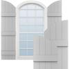14"W x 89"H (82" Low Side) Lifetime Vinyl, Standard Four Board Joined w/Archtop, Board-n-Batten Shutters, w/Installation Shutter-Lok's & Matching Screws (Per Pair), Paintable view 1