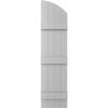 14"W x 89"H (82" Low Side) Lifetime Vinyl, Standard Four Board Joined w/Archtop, Board-n-Batten Shutters, w/Installation Shutter-Lok's & Matching Screws (Per Pair), Paintable view 2