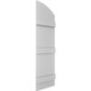 14"W x 89"H (82" Low Side) Lifetime Vinyl, Standard Four Board Joined w/Archtop, Board-n-Batten Shutters, w/Installation Shutter-Lok's & Matching Screws (Per Pair), Paintable view 3