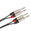 Hosa HSS-003X2 Pro Stereo Interconnect, Dual REAN 1/4" TRS to Same, 3 Feet view 2