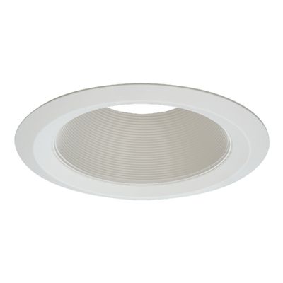 Halo 6109WB E26 Series Recessed Lighting Tapered Baffle with Self Flanged Trim Ring, 6 In, White