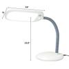 HomeConcept LED Desk Lamp Bright-Reader Full Spectrum Hi-Output 2,100 LUX, Dimmable, Energy Efficient 12w, 6,400k (for Paperwork, Reading, Knitting) Almond Color with Grey Adjustable Goose-Neck view 2