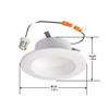 RL 4 in. White Integrated LED Recessed Ceiling Light Fixture Retrofit Baffle Trim with 90 CRI, 5000K Daylight view 3