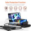 Alxum Multi USB Charging Station,Fast 120W 10 Port iPad Tablet Charger Dock view 3