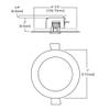 HALO 4 in Round Integrated LED Surface Mount Recessed Downlight Trim, 5000K, Wet Rated for Shower and Outdoor Lighting Applications, Energy Star, White Finish - SMD4R6950WHDM view 3