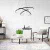 LightInTheBox Modern LED Chandelier 3 Ring Chandelier Dimmable Circular Dining Ceiling Pendant Light for Dinning Room Living Room 60+40+20cm (Black; Light Source: Stepless Dimming) view 2