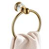 WINCASE Crystal Towel Ring, Gold Towel Holders for Bathrooms, Round Hand Towel Rack Wall Mounted Decorative view 1