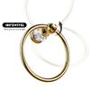 WINCASE Crystal Towel Ring, Gold Towel Holders for Bathrooms, Round Hand Towel Rack Wall Mounted Decorative view 3