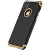 Tverghvad Matte Phone Case Compatible with iPhone X, Ultra Thin Slim Fit Flexible Soft Case with Electroplated Elegant Phone Case for iPhone X/iPhone Xs, Black Gold (5.8 inch) view 1