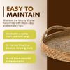 KOUBOO La Jolla Rattan Serving and Display Tray with Handles, Hosting, Party and Ottoman Tray for Tea, Living Room view 4