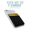 Smartish Silk Stick-on Phone Wallet - Sidecar Slim Expandable Credit Card Pocket - Fits iPhone and Android (Midnight Black) view 2