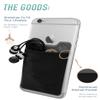 Smartish Silk Stick-on Phone Wallet - Sidecar Slim Expandable Credit Card Pocket - Fits iPhone and Android (Midnight Black) view 3