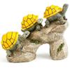 Solar Powered Turtles on Log Outdoor Accent Lighting LED Garden Light Decor view 1