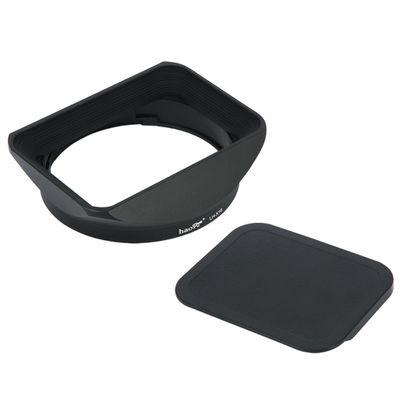 Haoge Bayonet Square Metal Lens Hood Shade with Cap for Fujifilm Fuji Fujinon XF16mmF1.4 XF 16mm F1.4 R WR Wide Angle on X-Pro2 X-Pro1 X-T2 X-T1 X-T20 X-T10 X-E2S X-A5 X-A20 X-E3 X-H1 Replace LH-XF16