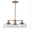 Innovations 207-AC-G74 3 Light Chandelier, Antique Copper view 3
