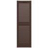Ekena Millwork Lifetime Vinyl LL1S12X03600FB Standard Cathedral Top Center Mullion, Open Louver Vinyl Shutters, w/Installation Shutter-Lok's & Matching Screws (Per Pair), 12"W x 36"H, Federal Brown view 2