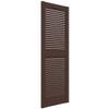 Ekena Millwork Lifetime Vinyl LL1S12X03600FB Standard Cathedral Top Center Mullion, Open Louver Vinyl Shutters, w/Installation Shutter-Lok's & Matching Screws (Per Pair), 12"W x 36"H, Federal Brown view 3