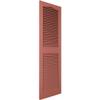 Ekena Millwork Lifetime Vinyl LL1S12X04300RD Standard Cathedral Top Center Mullion, Open Louver Vinyl Shutters, w/Installation Shutter-Lok's & Matching Screws (Per Pair), 12"W x 43"H, Burgundy Red view 3