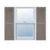 Ekena Millwork Lifetime Vinyl LL1S12X04800CL Standard Cathedral Top Center Mullion, Open Louver Vinyl Shutters, w/Installation Shutter-Lok's & Matching Screws (Per Pair), 12'W x 48'H, Clay view 1