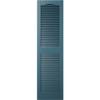Ekena Millwork Lifetime Vinyl LL1S12X07200MB Standard Cathedral Top Center Mullion, Open Louver Vinyl Shutters, w/Installation Shutter-Lok's & Matching Screws (Per Pair), 12"W x 72"H, Midnight Blue view 2